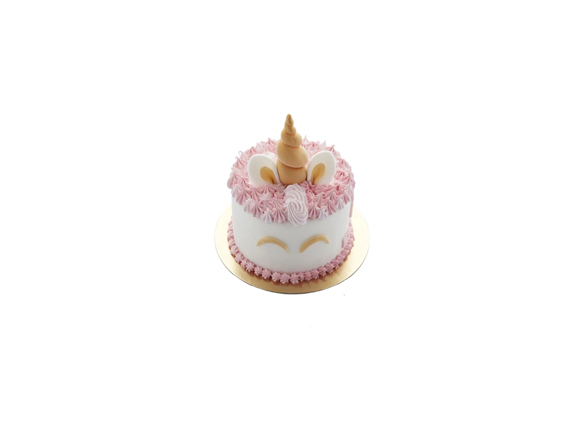 Eenhoorn-ijstaart-goud-roze